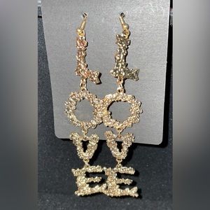 LOVE dangly earrings